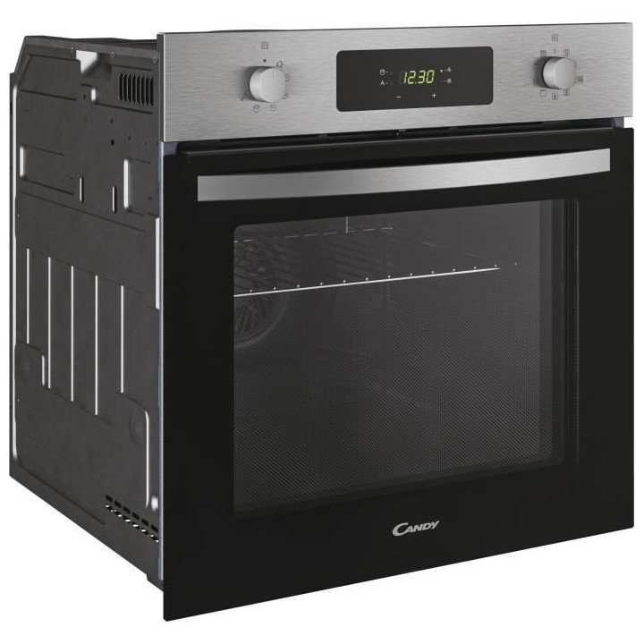 Four pyrolyse - chaleur tournante CANDY FICD X676 - Inox et noir - Cla