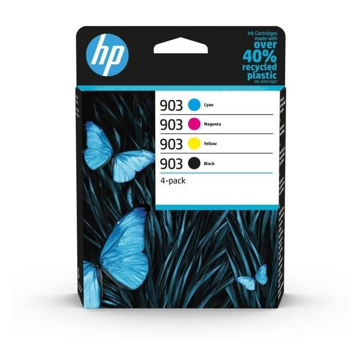 HP 903 Pack de 4 cartouches d'encre noire, cyan, jaune et magenta auth