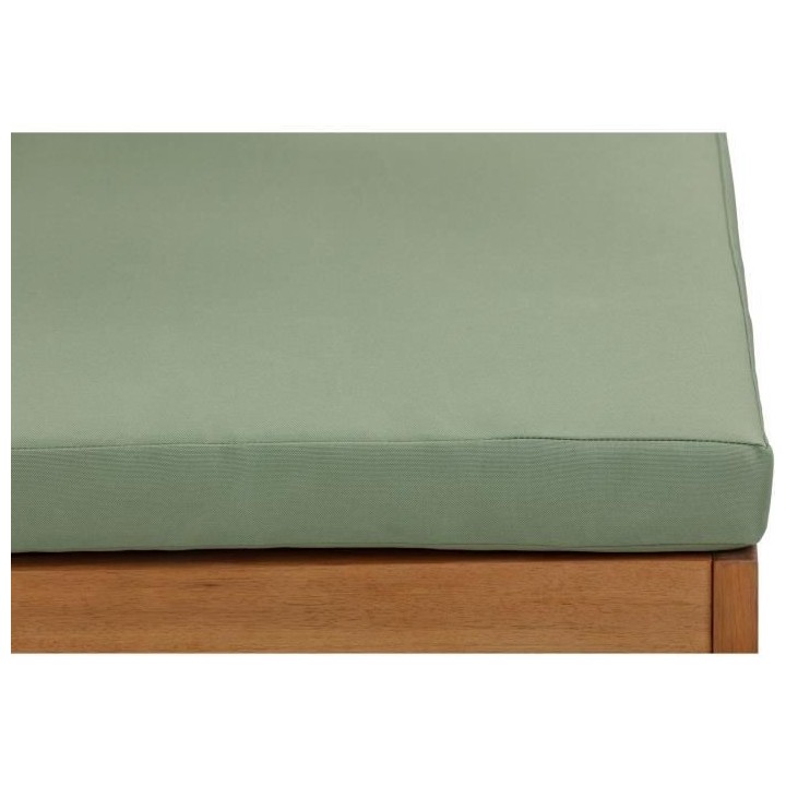 Banquette de jardin ALMA en bois d'acacia FSC avec coussins - 2 person