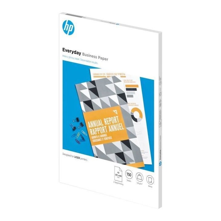 Papier laser professionnel HP Everyday - A3, brillant, 120 g/m² (7MV8