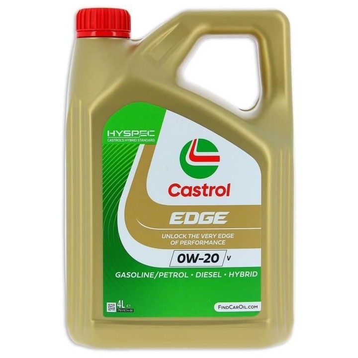Huile moteur - CASTROL - EDGE 0W-20 V - 4L