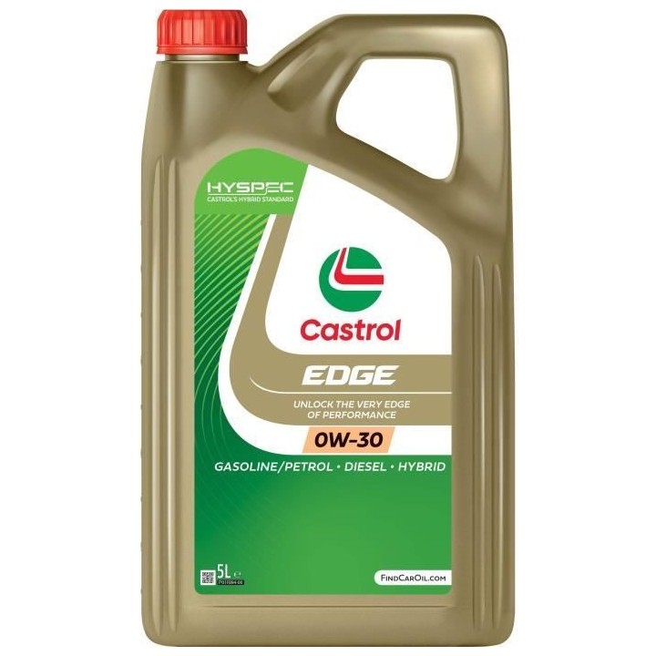 Huile moteur - CASTROL - EDGE 0W-30 - 5L