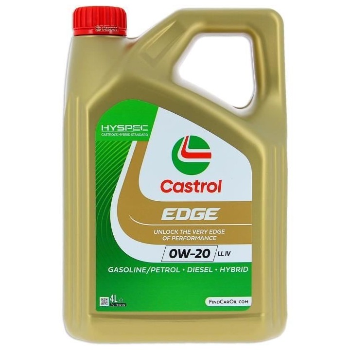 Huile moteur - CASTROL - EDGE 0W-20 LL IV - 4L