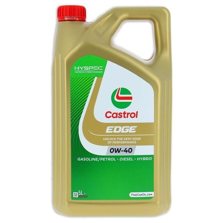 Huile moteur - CASTROL - EDGE 0W-40 - 5L