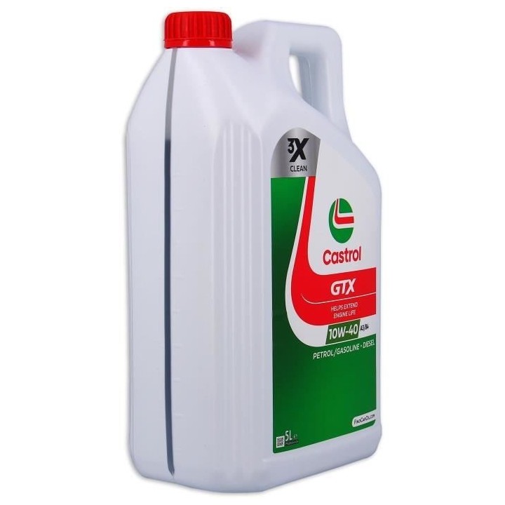 Huile moteur - CASTROL - GTX 10W-40 A3/B4 - 5L