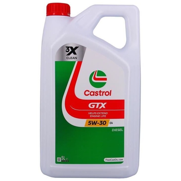 Huile moteur - CASTROL - GTX 5W-30 C4 - 5L