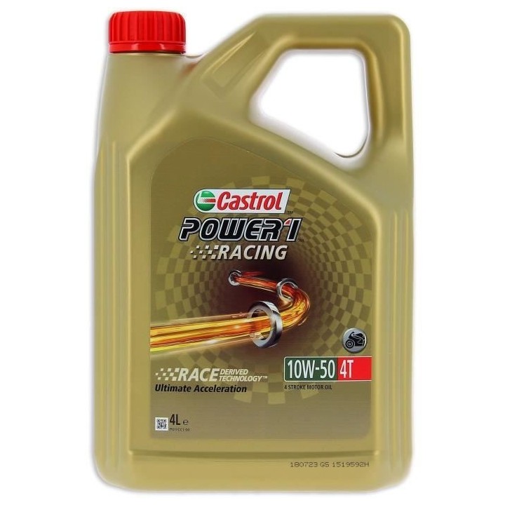 Huile moteur - CASTROL - Power1 Racing 4T 10W-50 - 4L