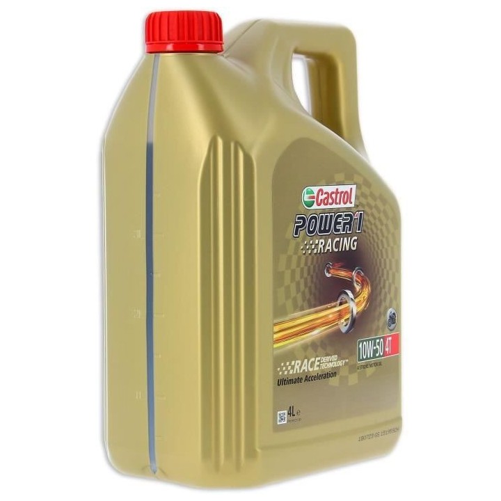 Huile moteur - CASTROL - Power1 Racing 4T 10W-50 - 4L