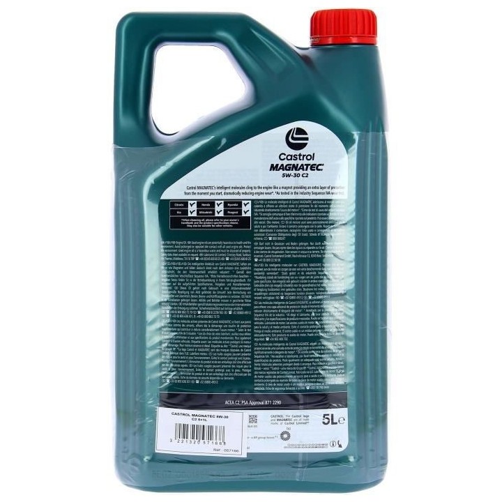 Huile Moteur - CASTROL MAGNATEC - 5W-30 C2 - 5L+1L - 057166