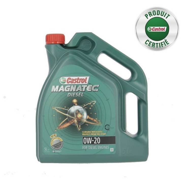 Huile moteur - CASTROL - Magnatec - Diesel - 0W-20 - 5L