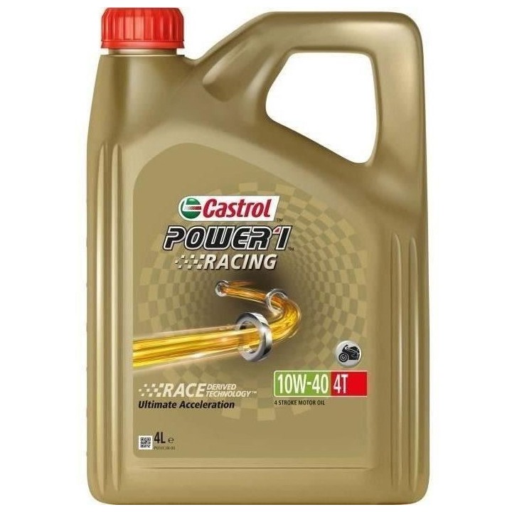 Huile moteur - CASTROL - Power1 Racing 4T 10W-40 - 4L