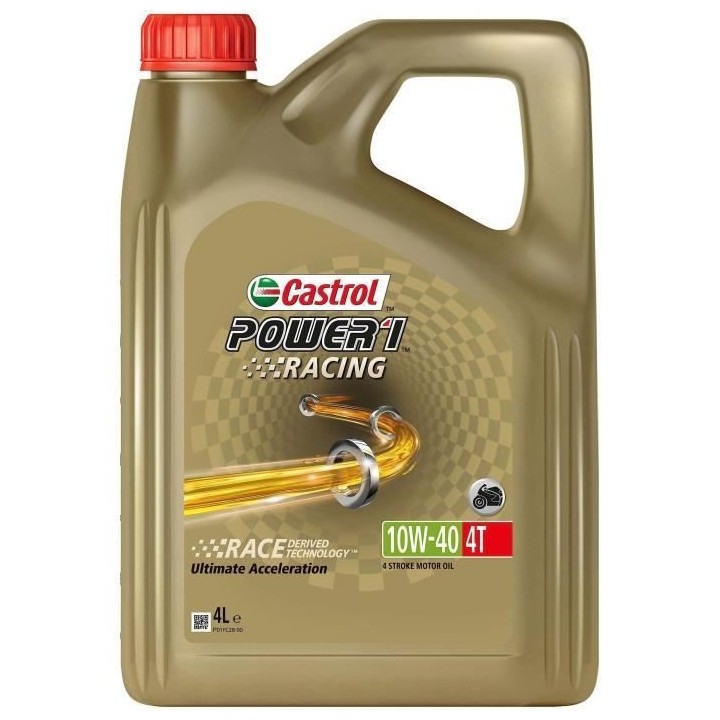 Huile moteur - CASTROL - Power1 Racing 4T 10W-40 - 4L