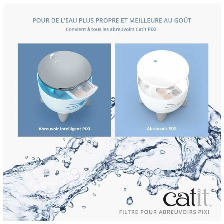CATIT 6 Filtres pour fontaine a eau PIXI