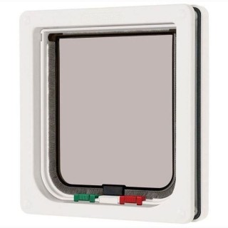 Cat Mate Chatiere blanche a verrouillage a 4 voies 19,2 x 20 cm