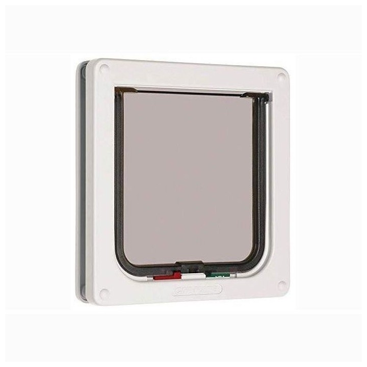 Cat Mate Chatiere blanche a verrouillage a 4 voies 19,2 x 20 cm