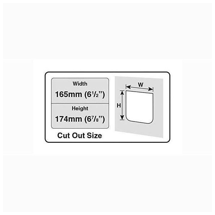 Cat Mate Chatiere blanche a verrouillage a 4 voies 19,2 x 20 cm