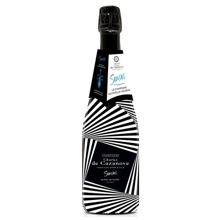 Champagne Charles de Cazanove Senses Extra brut - Bouteille thermosens