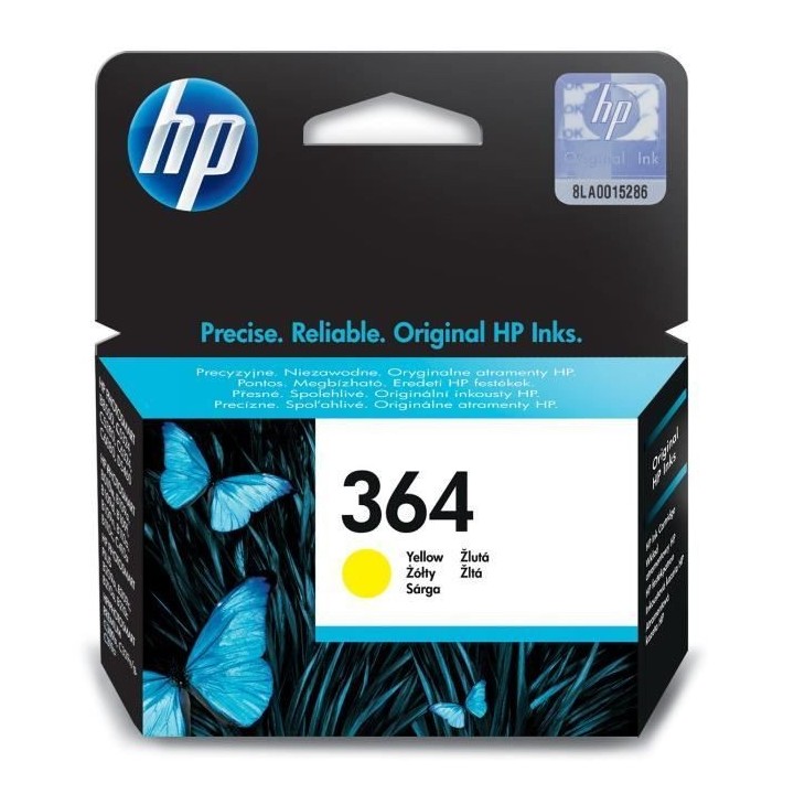 HP 364 Cartouche d'encre jaune authentique (CB320EE) pour HP DeskJet 3