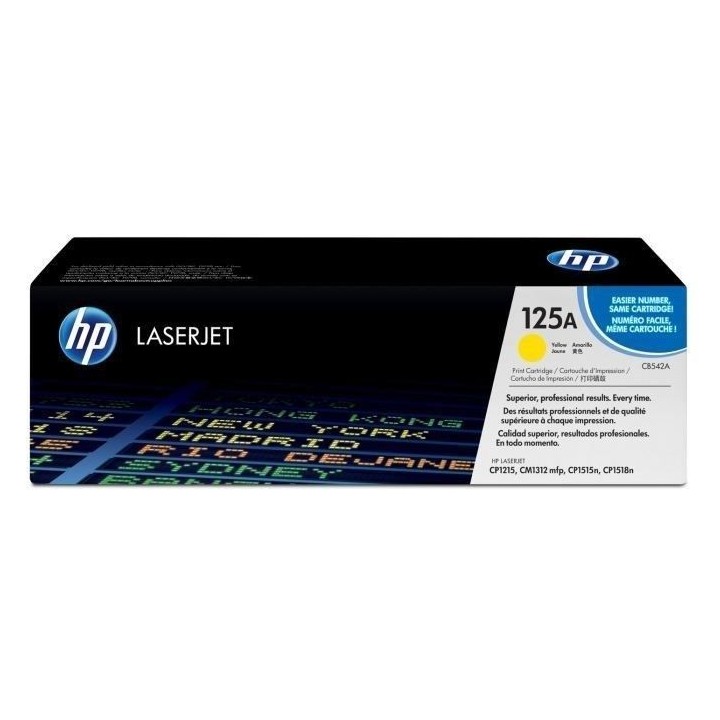 TONER HP 125A (CB542A) jaune - cartouche authentique pour imprimantes