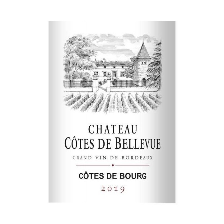 Château Côtes de Bellevue 2019 Côtes de Bourg - Vin rouge de Bordea