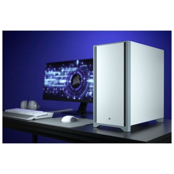 Boîtier PC Gaming - CORSAIR - 4000D - ATX Moyen Tour - Verre trempé