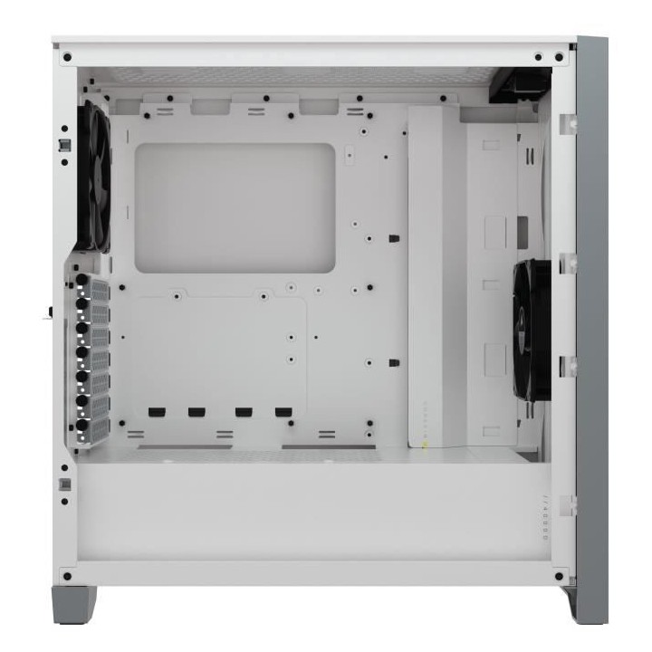 CORSAIR Boîtier PC 4000D Airflow - Moyen Tour - Verre trempé - Blanc