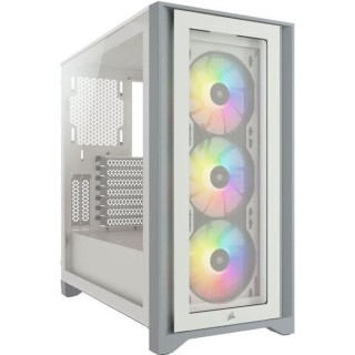 CORSAIR Boîtier PC iCUE 4000X RGB - Moyen Tour - Verre trempé - Blan