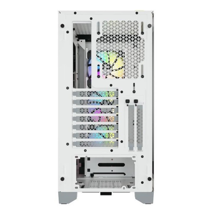 CORSAIR Boîtier PC iCUE 4000X RGB - Moyen Tour - Verre trempé - Blan