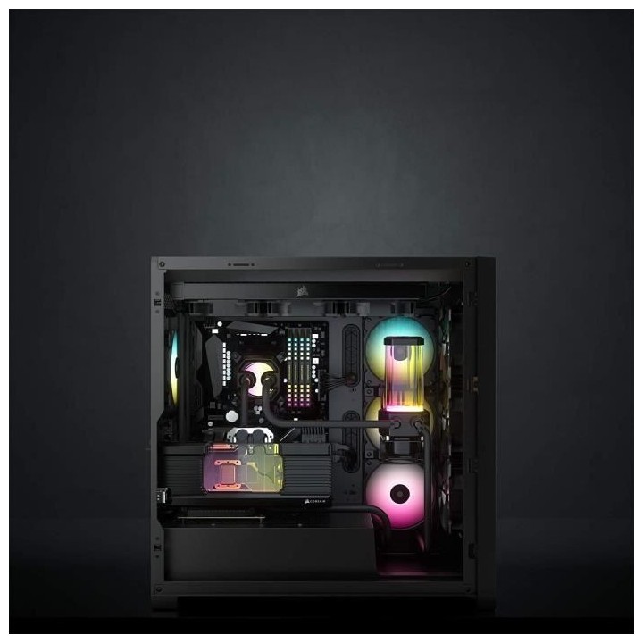 CORSAIR Boîtier PC iCUE 5000X RGB - Verre Trempé Moyen-Tour ATX - No