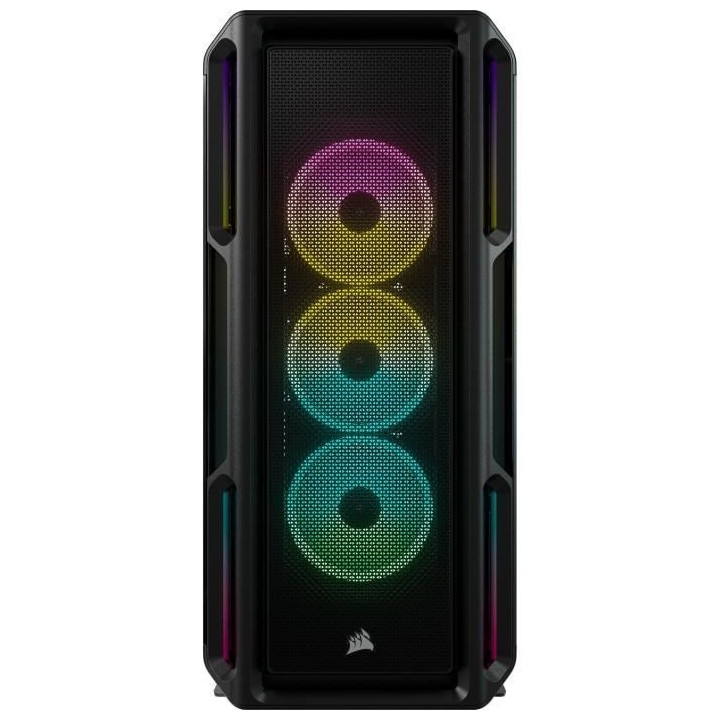 CORSAIR Boîtier PC iCUE 5000T RGB ATX moyen-tour - Noir (CC-9011230-W
