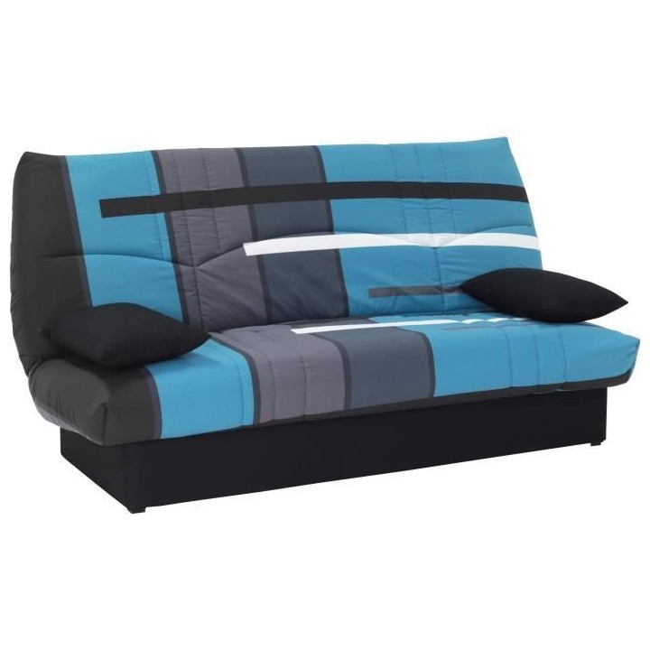 Clic clac 3 places DREAM - Tissu 100% Coton imprimé Piste Bleu - Couc