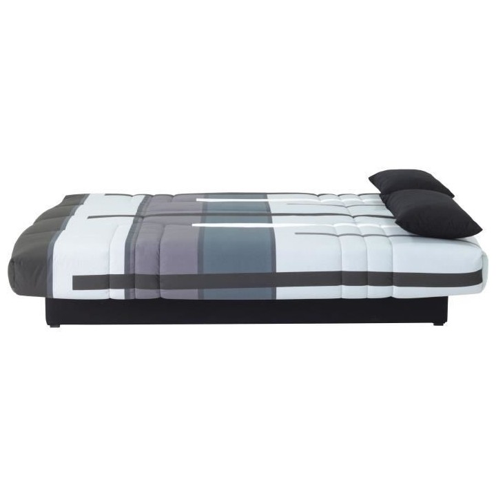 Clic clac 3 places DREAM - Tissu 100% Coton imprimé Piste Gris - Couc