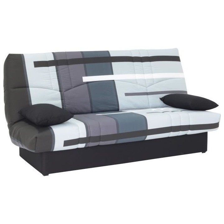 Clic clac 3 places DREAM - Tissu 100% Coton imprimé Piste Gris - Couc