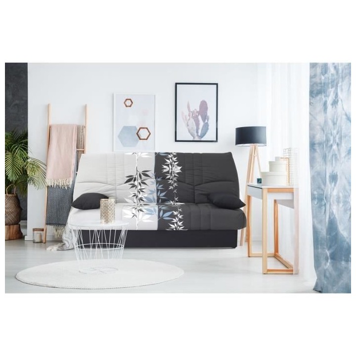 Clic clac 3 places DREAM - Tissu 100% Coton imprimé Ramage - Couchage