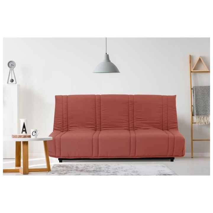 Banquette clic clac 3 places - Terracotta - 100% coton - L 193 x P 92