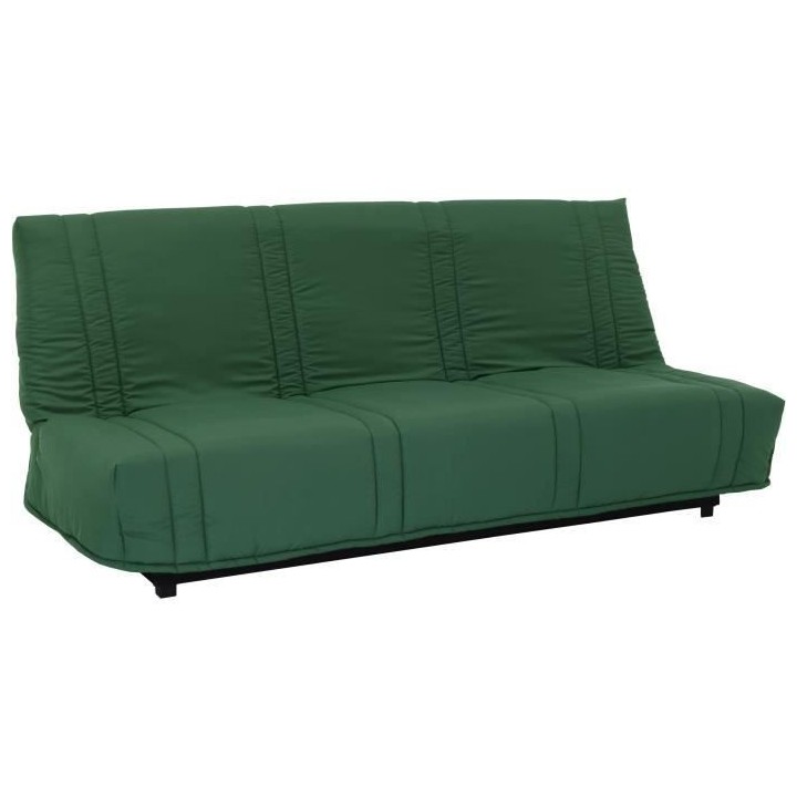 Clic clac 3 places LENA 20 - Tissu coton vert foret - Couchage 125x190