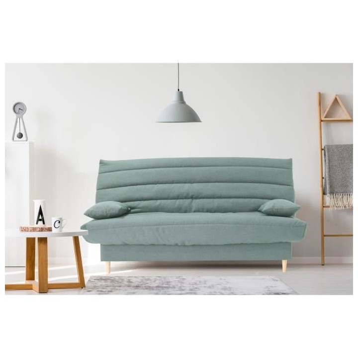 Clic clac 3 places LIV 20 - Tissu Soro vert amande - Couchage 125x190