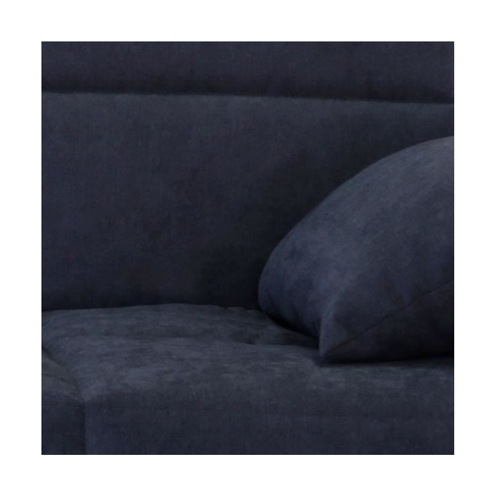 Canapé clic clac 3 places - Bleu - Matelas 14 cm - L223 x P96 x H 103