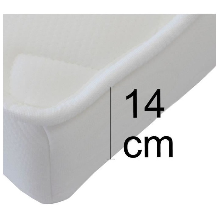Canapé clic clac 3 places - Bleu - Matelas 14 cm - L223 x P96 x H 103