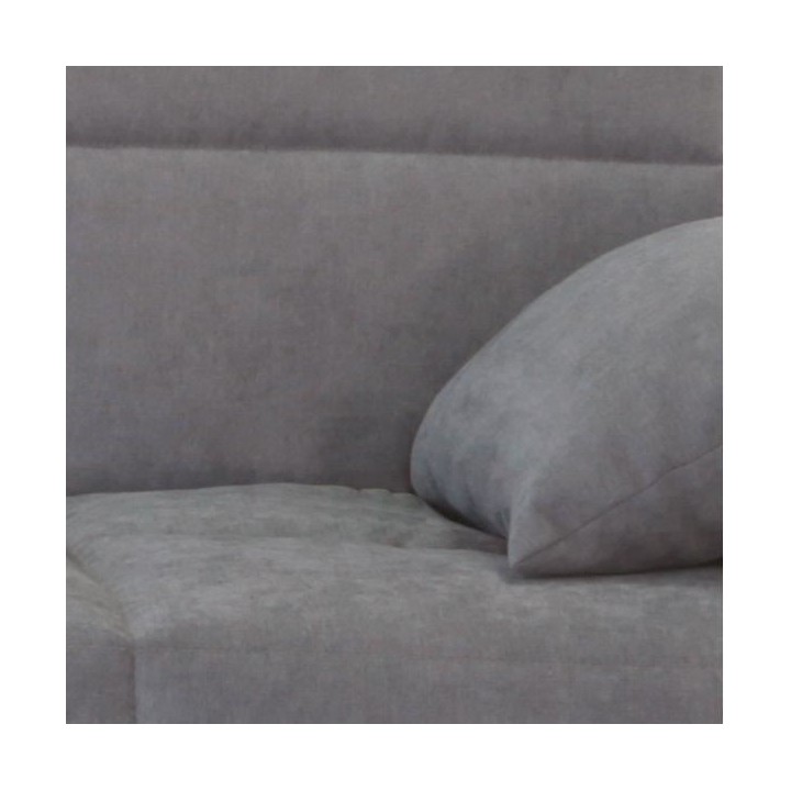 Canapé clic clac 3 places - Gris clair - Matelas 14 cm - 130 x 190 cm