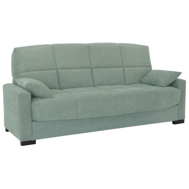 Clic clac 3 places MEGAN 14 - Tissu Soro vert amande - Avec accoudoirs