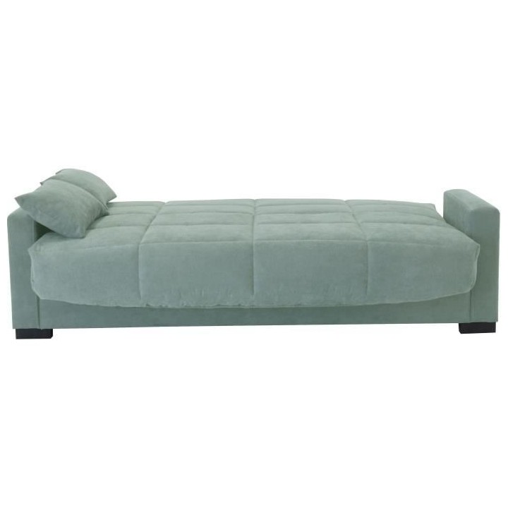 Clic clac 3 places MEGAN 14 - Tissu Soro vert amande - Avec accoudoirs