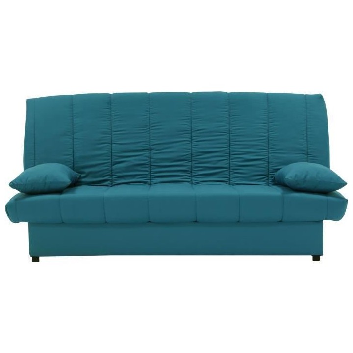 Banquette clic clac 3 places - Bleu canard - L 190 x P92 cm - MILA