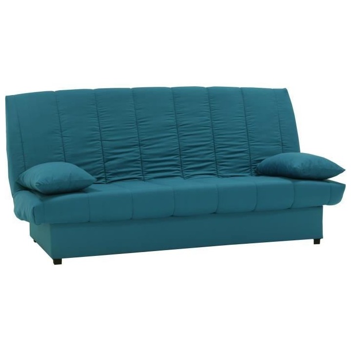 Banquette clic clac 3 places - Bleu canard - L 190 x P92 cm - MILA