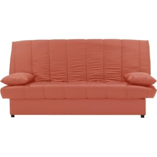 Banquette clic clac 3 places - Tissu 100% coton Terracotta - Style Con