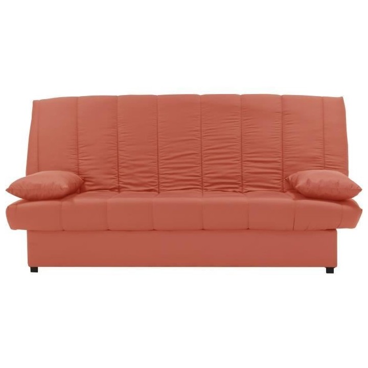 Banquette clic clac 3 places - Tissu 100% coton Terracotta - Style Con