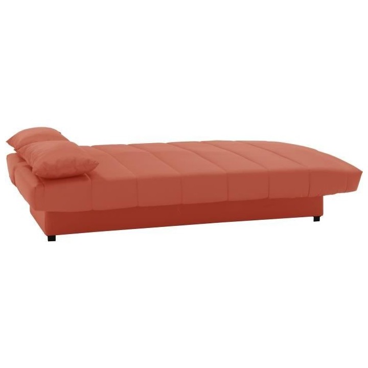 Banquette clic clac 3 places - Tissu 100% coton Terracotta - Style Con