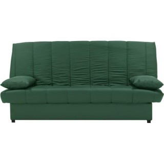 Banquette clic clac 3 places - Tissu 100% coton Vert - Style Contempor
