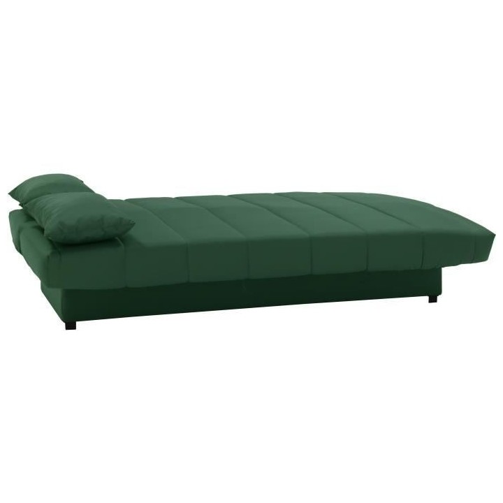 Banquette clic clac 3 places - Tissu 100% coton Vert - Style Contempor