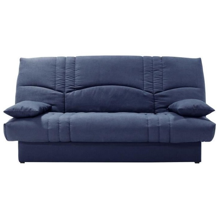 Clic clac 3 places THELMA - Tissu Soro bleu foncé - Couchage 125x190
